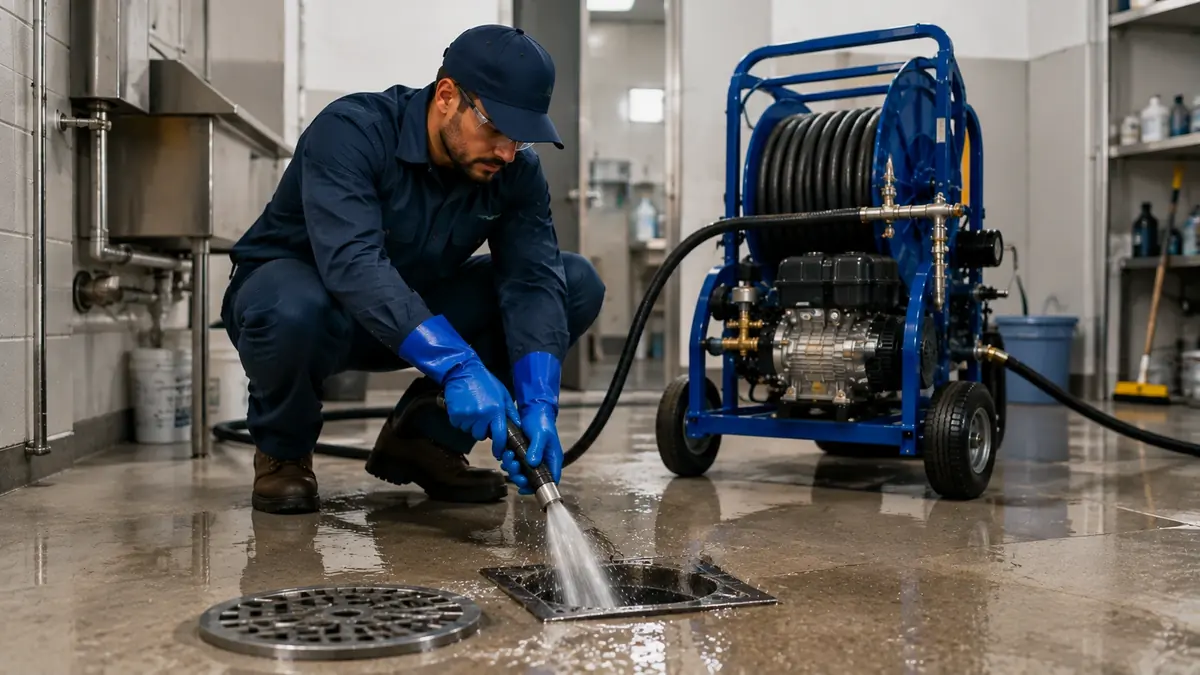 Floor Drain Hydro Jet Cleaning in Diamond Bar