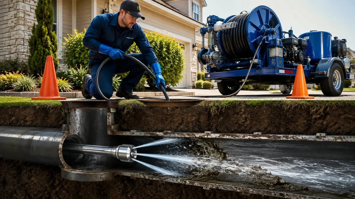 Main Sewer Line Hydro Jet Cleaning in Diamond Bar